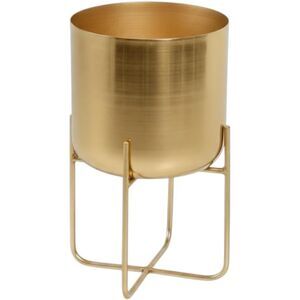 7.25" Diameter & 13" Tall Spaces Living Modern Metal Planter With Stand